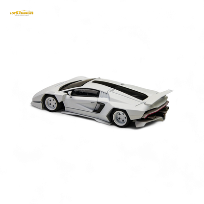 TimeMicro Countach V Ver. Mechanic White 1:64 - Evergreen Kings