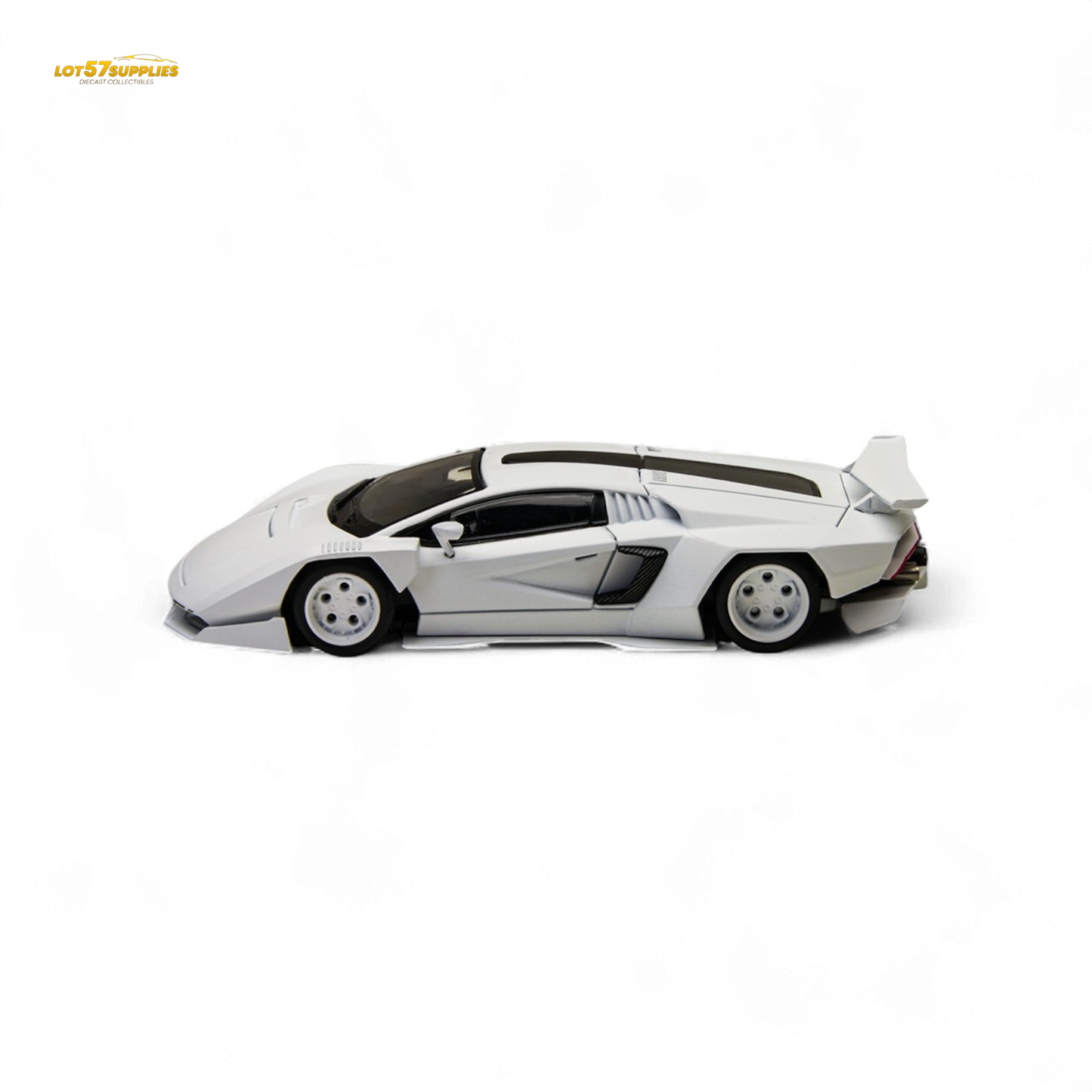 TimeMicro Countach V Ver. Mechanic White 1:64 - Evergreen Kings