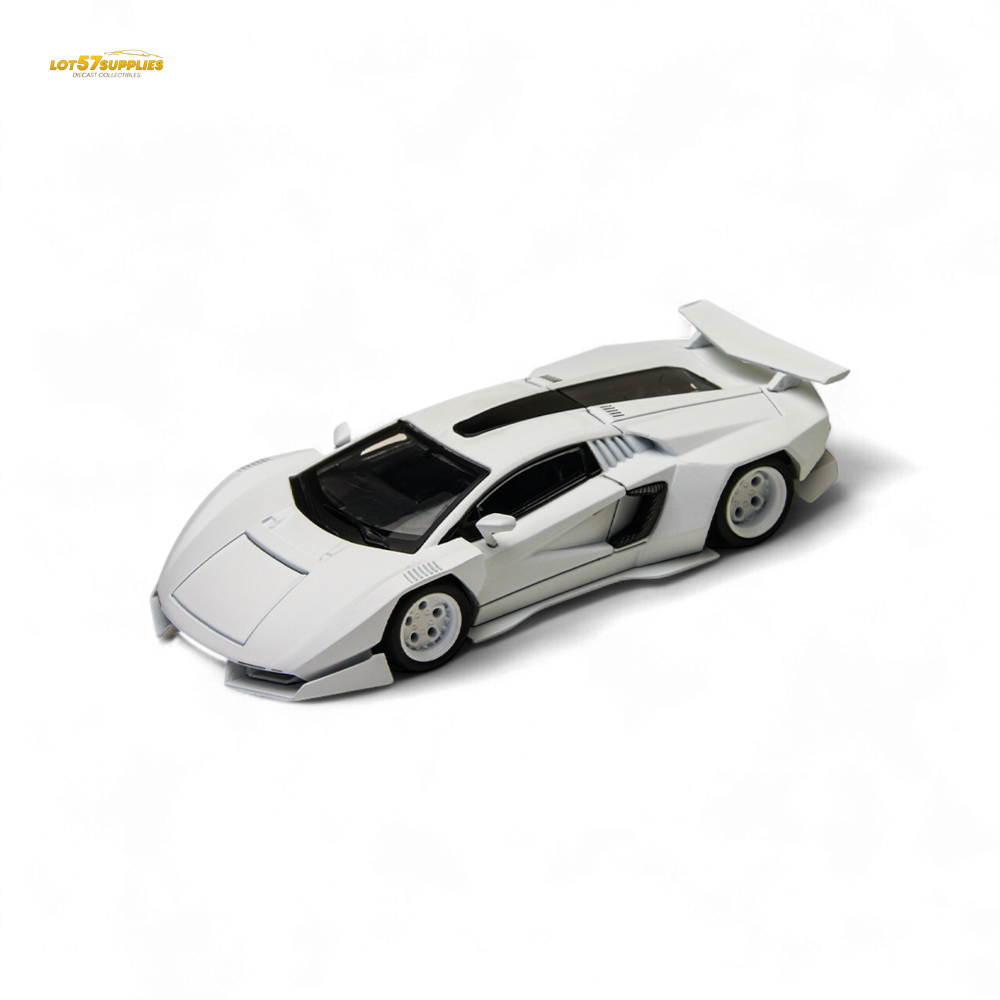 TimeMicro Countach V Ver. Mechanic White 1:64 - Evergreen Kings