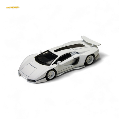 TimeMicro Countach V Ver. Mechanic White 1:64 - Evergreen Kings