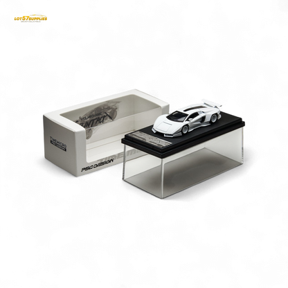 TimeMicro Countach V Ver. Mechanic White 1:64 - Evergreen Kings