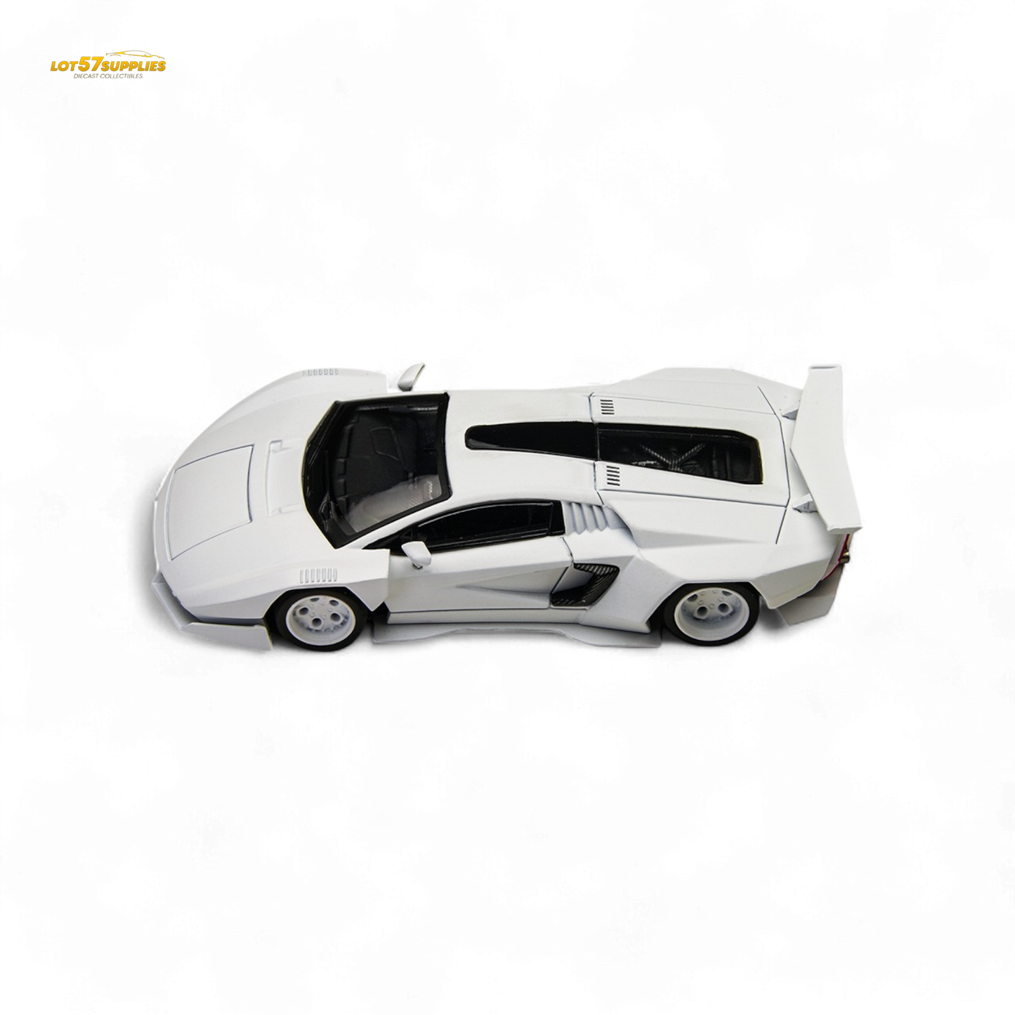 TimeMicro Countach V Ver. Mechanic White 1:64 - Evergreen Kings
