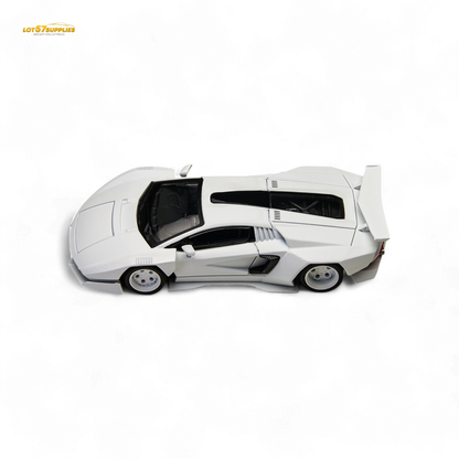 TimeMicro Countach V Ver. Mechanic White 1:64 - Evergreen Kings