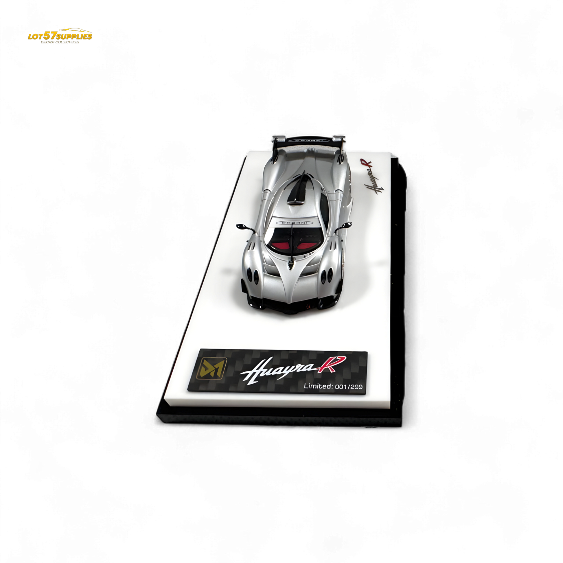 DMY Pagani Huayra R Matte Silver 1:64 - Evergreen Kings