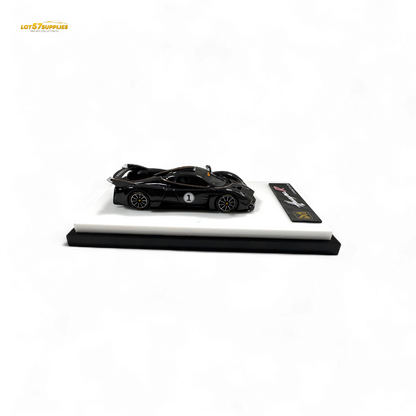 Black carbon Pagani Huayra R diecast model in 1:64 scale, detailed replica from Lot57Supplies Diecast Shop
