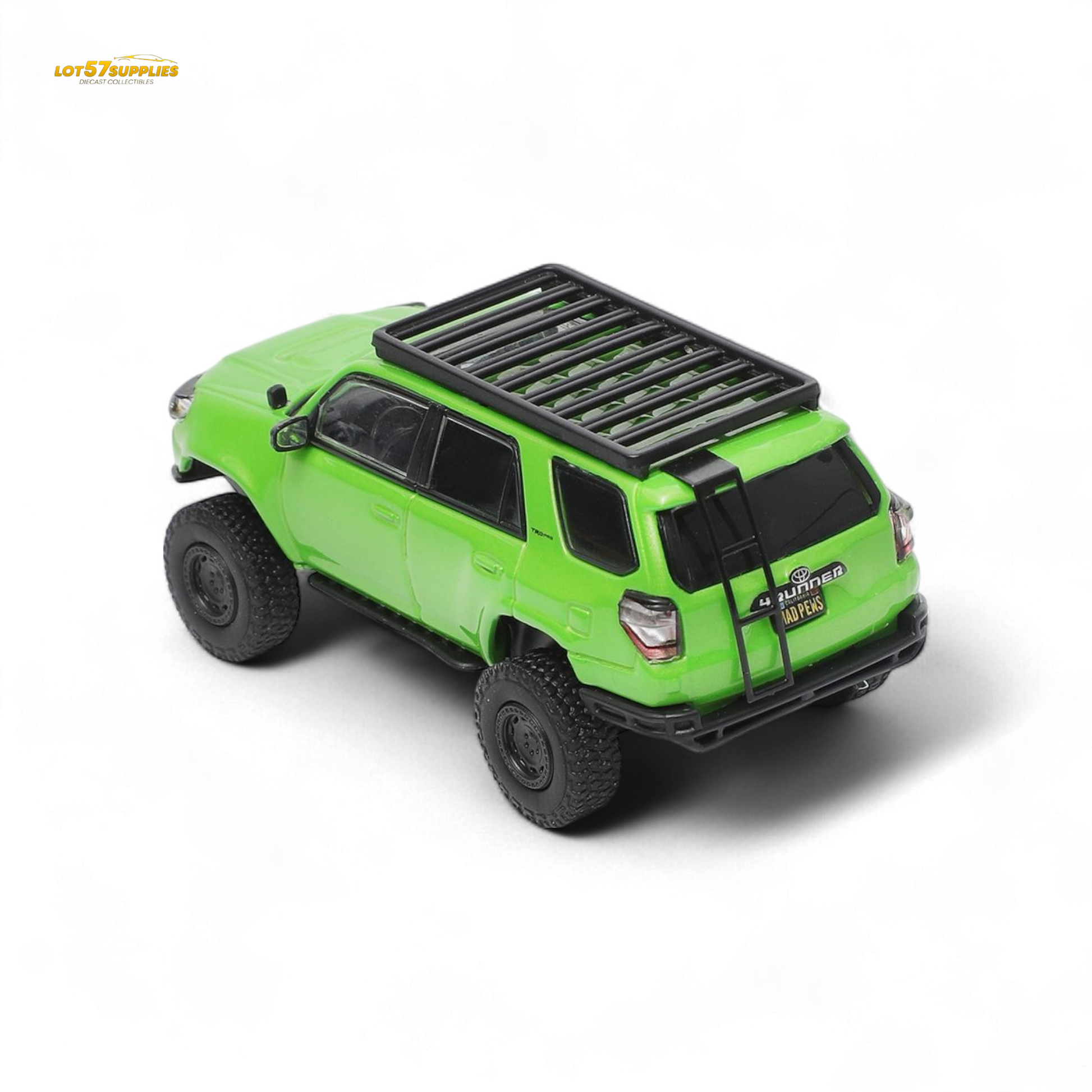 Green 1:64 scale GCD Toyota 4Runner diecast model by Lot57Supplies Diecast Shop, detailed and realistic toy vehicle.