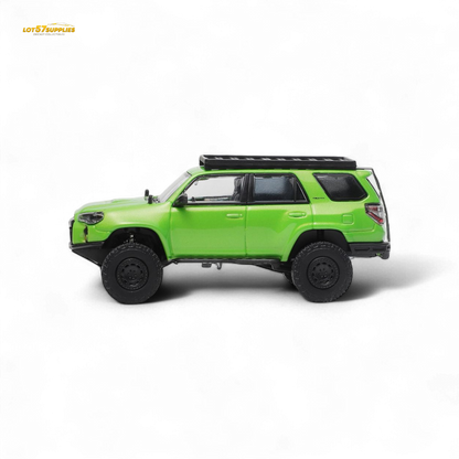 Green Toyota 4Runner diecast model in 1:64 scale by Lot57Supplies Diecast Shop, detailed collectible toy car.