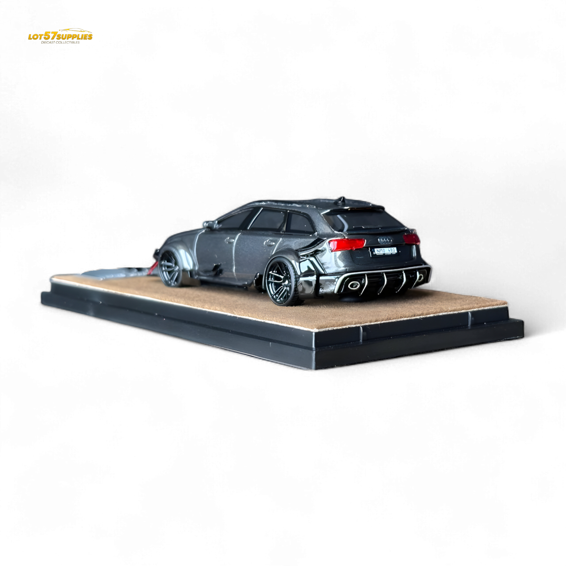 Qidian Model Audi RS6 Avant (C7) Gungrey 1:64 - Evergreen Kings