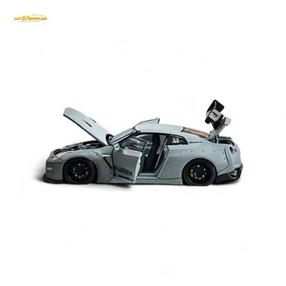Nissan PGM Rocket Bunny R35 diecast model in combat grey, luxury version, 1:64 scale, by Lot57Supplies Diecast Shop