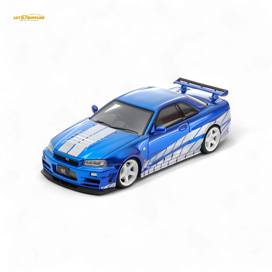 Fast Speed Skyline GT-R R34 Nismo Z-Tune Blue 1:64 - Evergreen Kings