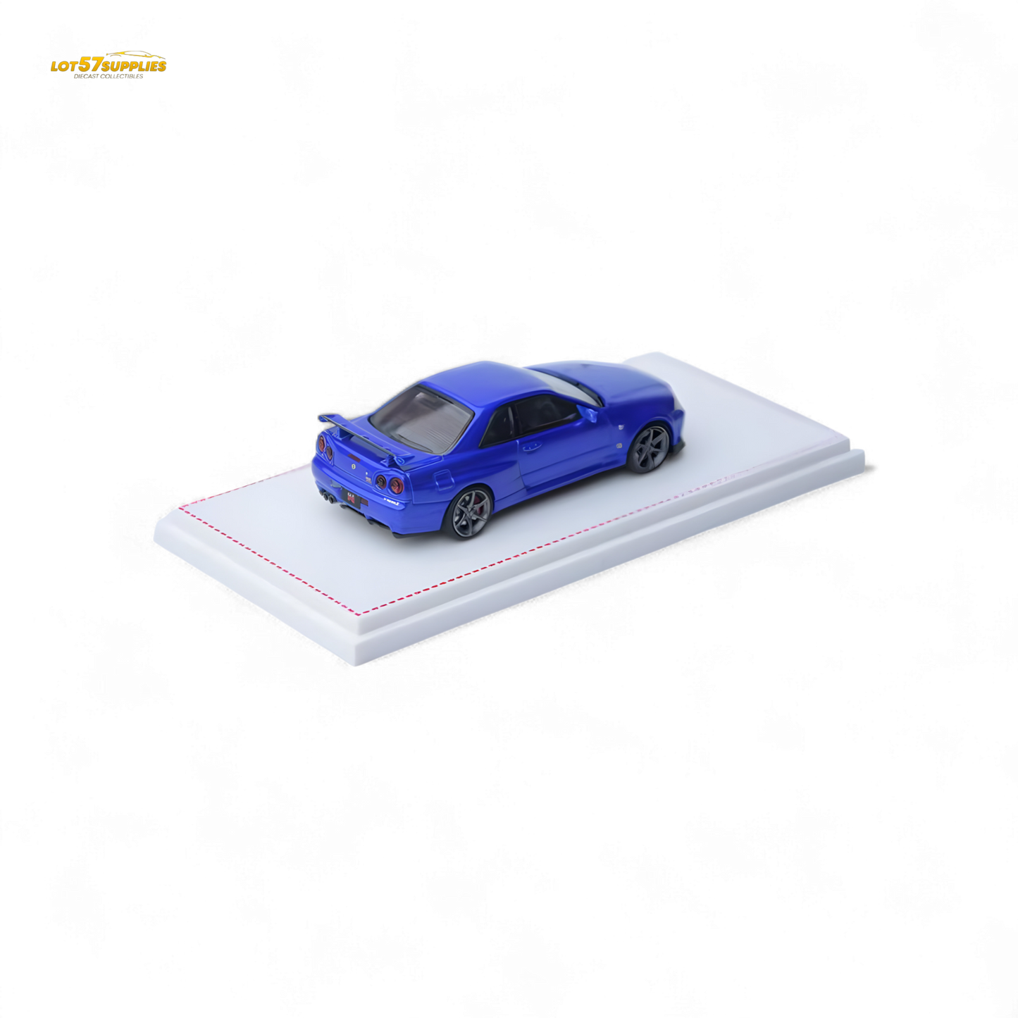 Focal Horizon Skyline GT-R R34 V-SPEC-II Bayside Blue 1:64 - Evergreen Kings