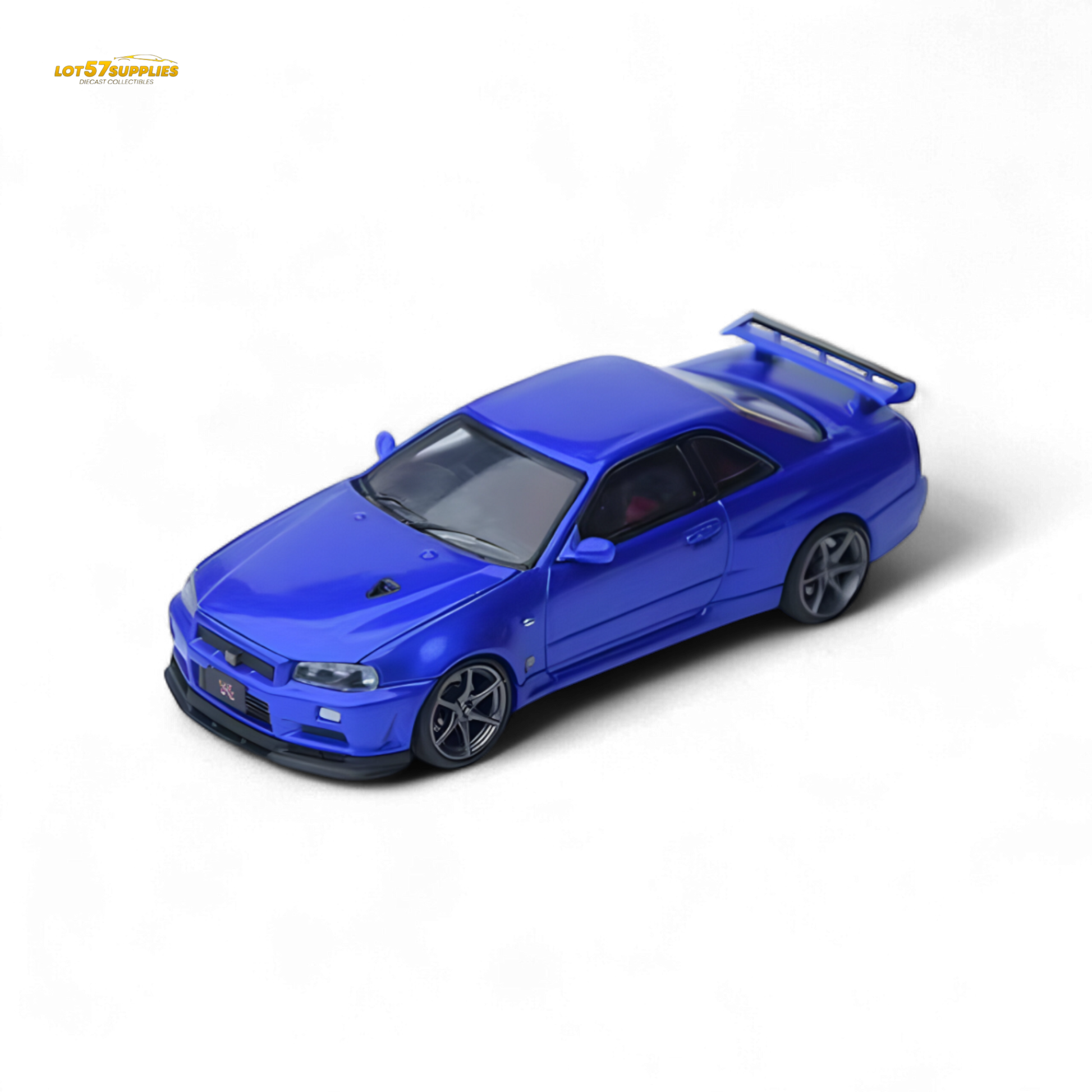 Focal Horizon Skyline GT-R R34 V-SPEC-II Bayside Blue 1:64 - Evergreen Kings