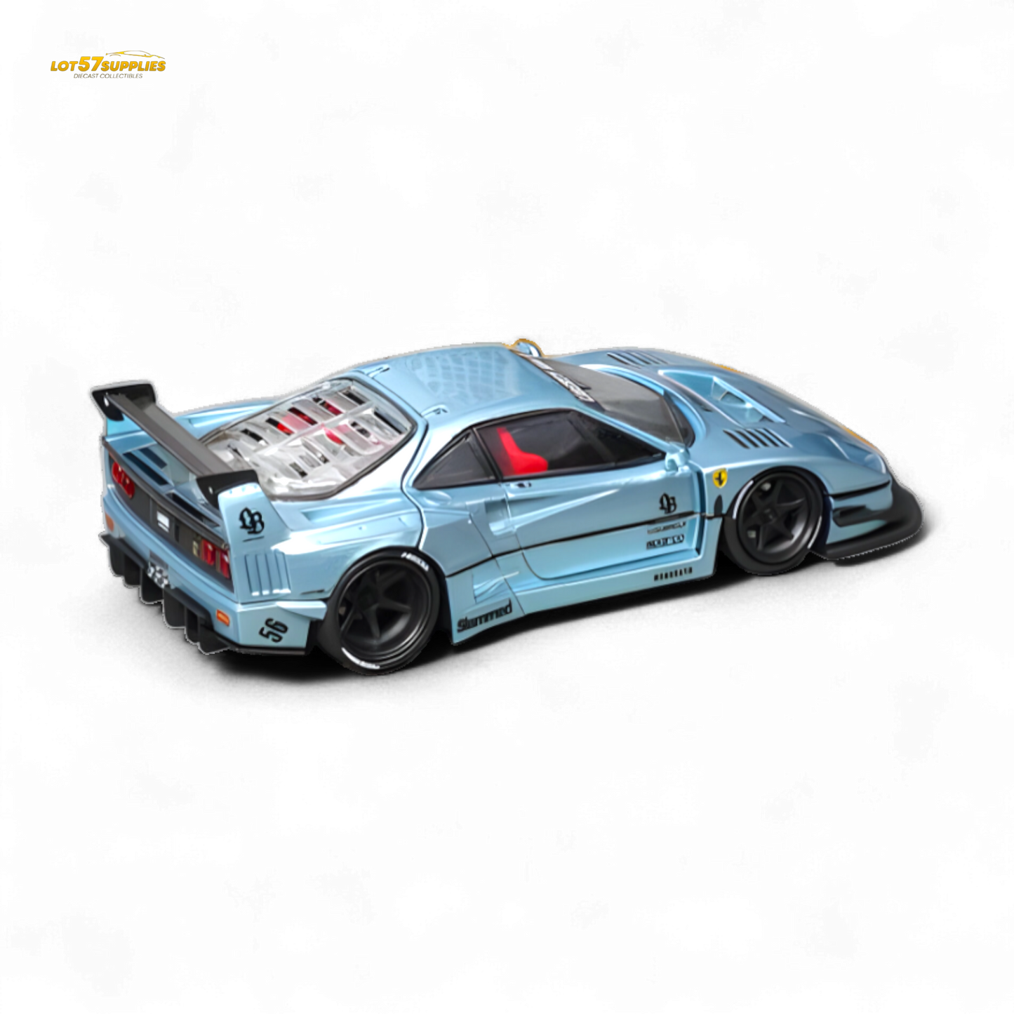 Star Model Ferrari F40 LB-Works WideBody Ice Blue 1:64 - Evergreen Kings