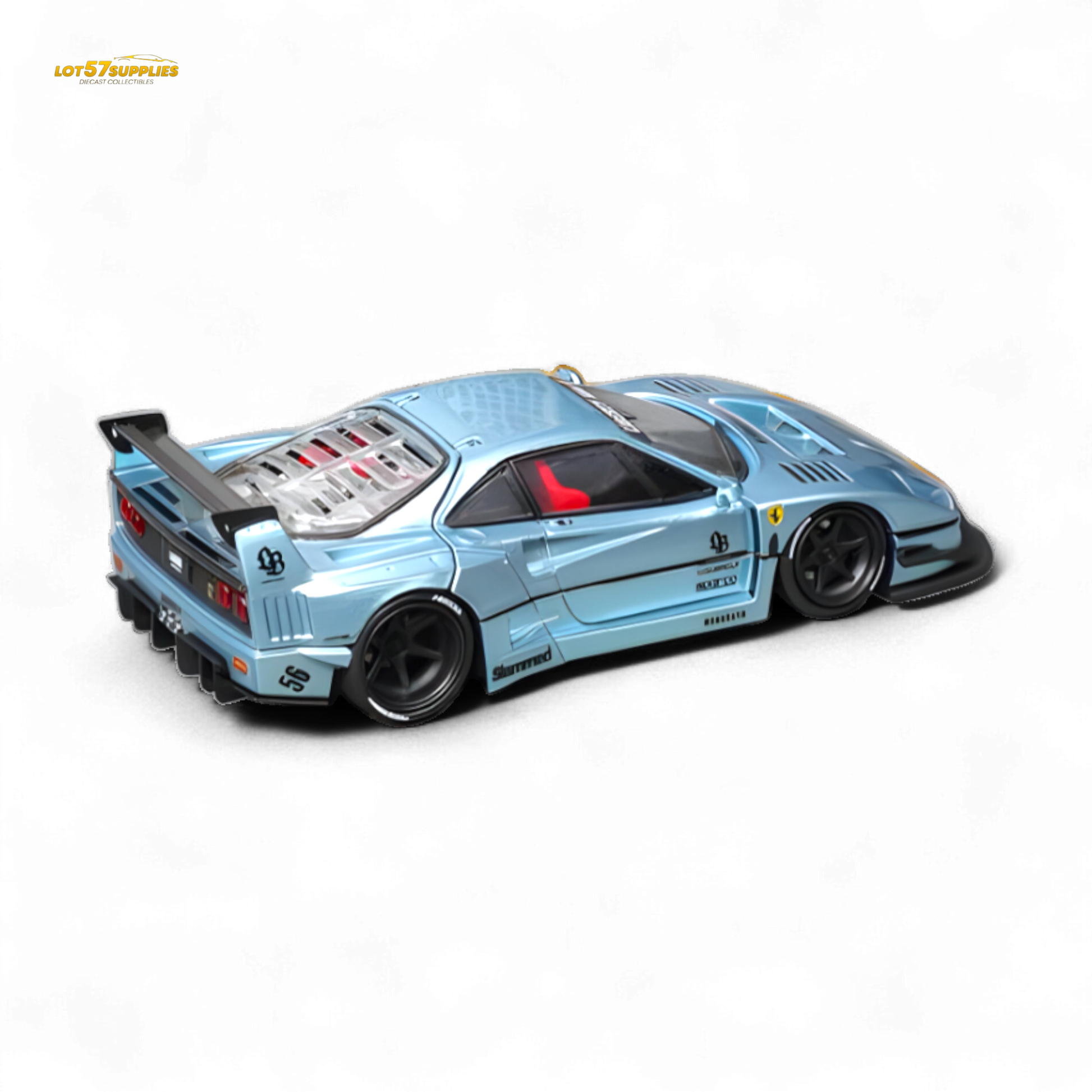 Star Model Ferrari F40 LB-Works WideBody Ice Blue 1:64 - Evergreen Kings
