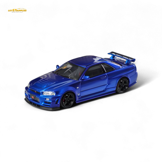 Fuji Skyline R34 GT-R Nismo Z-Tune - Bayside Blue 1:64 - Evergreen Kings
