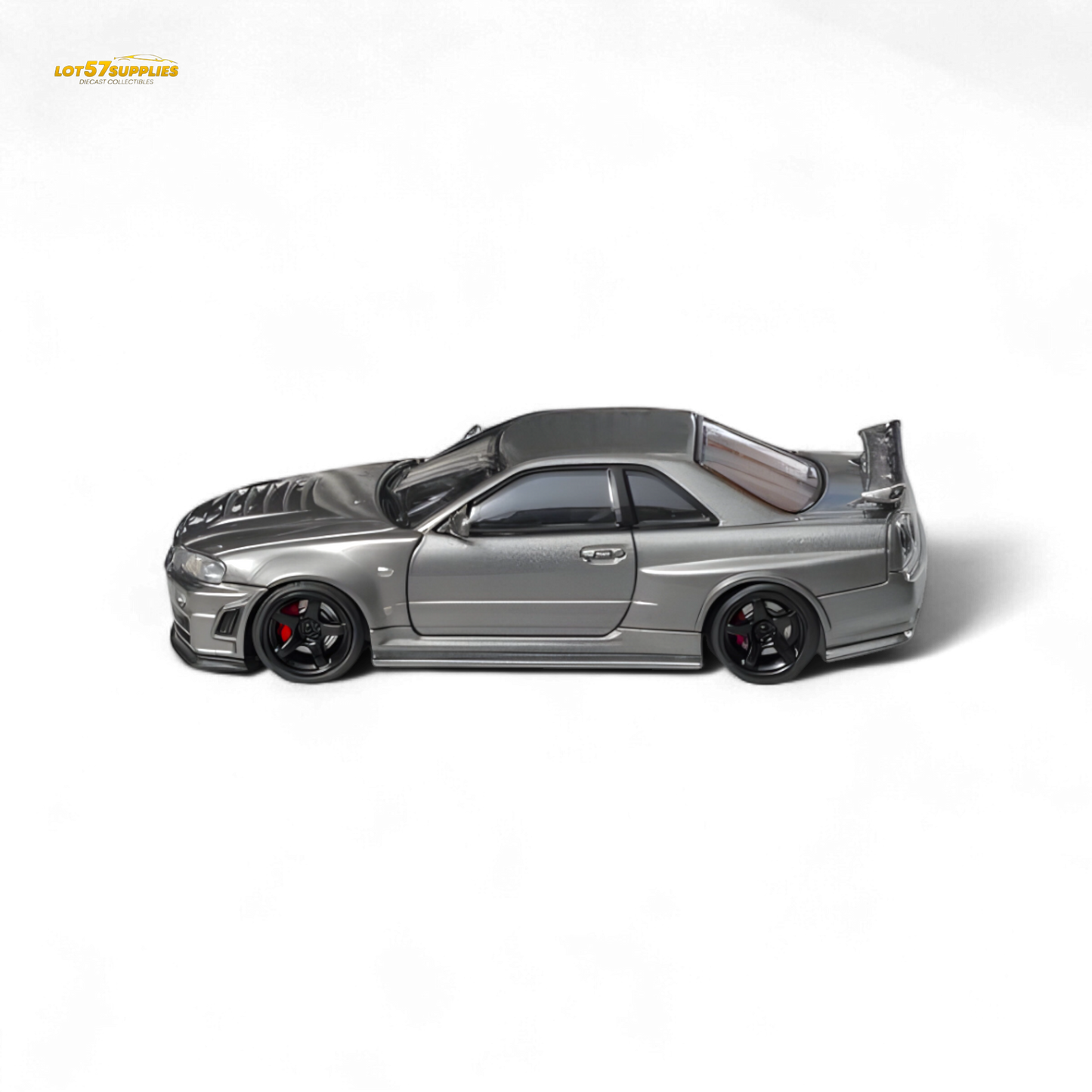 Fuji Skyline R34 GT-R Nismo Z-Tune Gun Grey 1:64 - Evergreen Kings