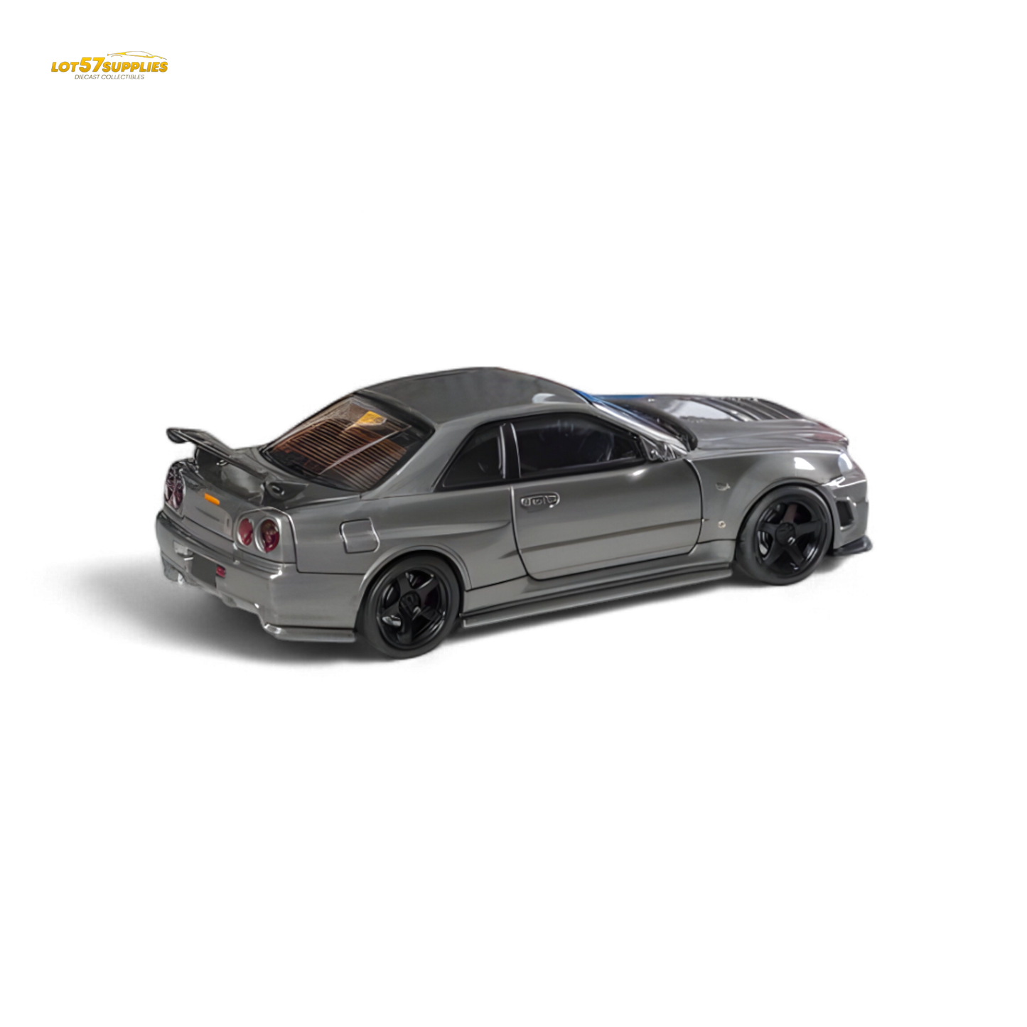 Fuji Skyline R34 GT-R Nismo Z-Tune Gun Grey 1:64 - Evergreen Kings