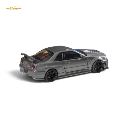 Fuji Skyline R34 GT-R Nismo Z-Tune Gun Grey 1:64 - Evergreen Kings