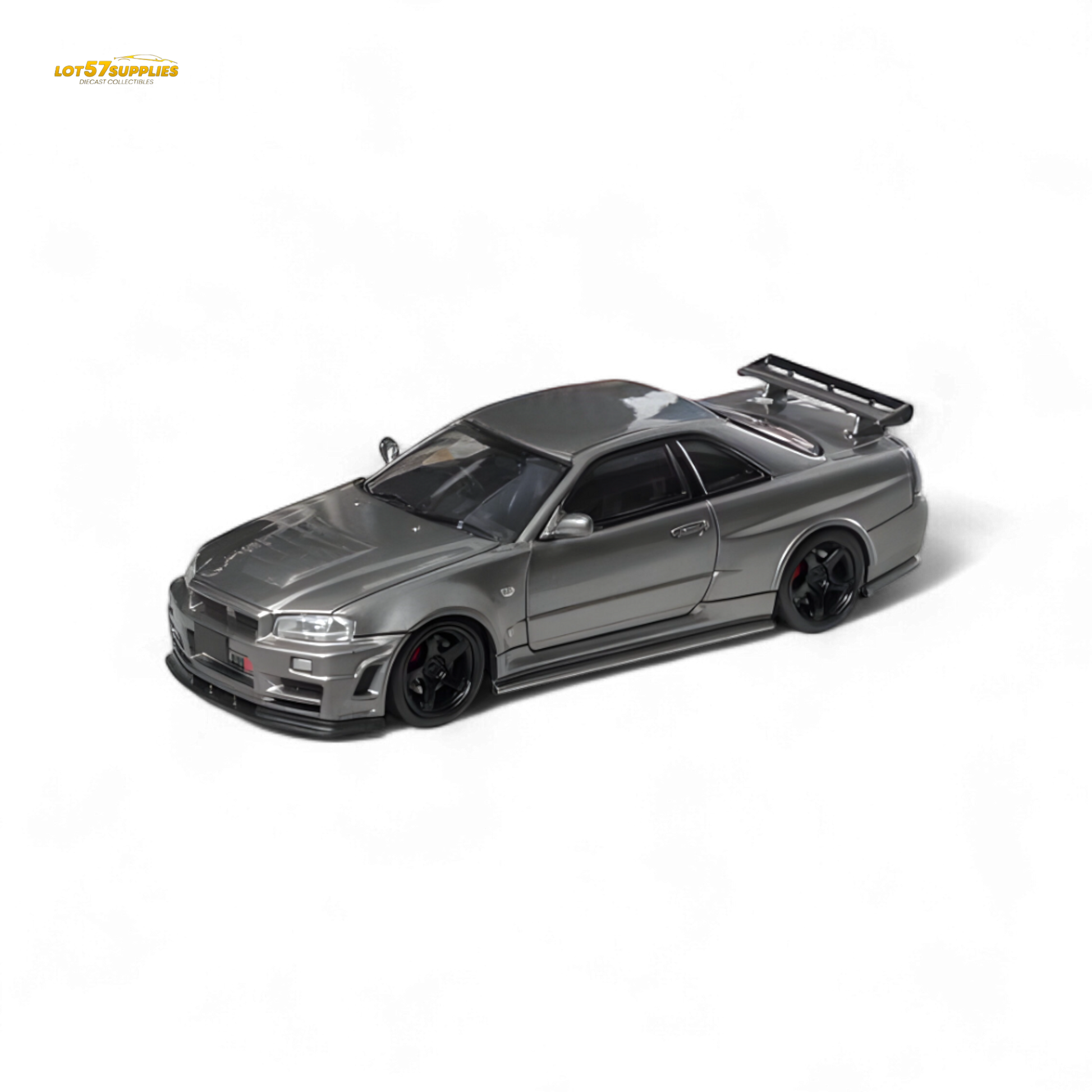 Fuji Skyline R34 GT-R Nismo Z-Tune Gun Grey 1:64 - Evergreen Kings
