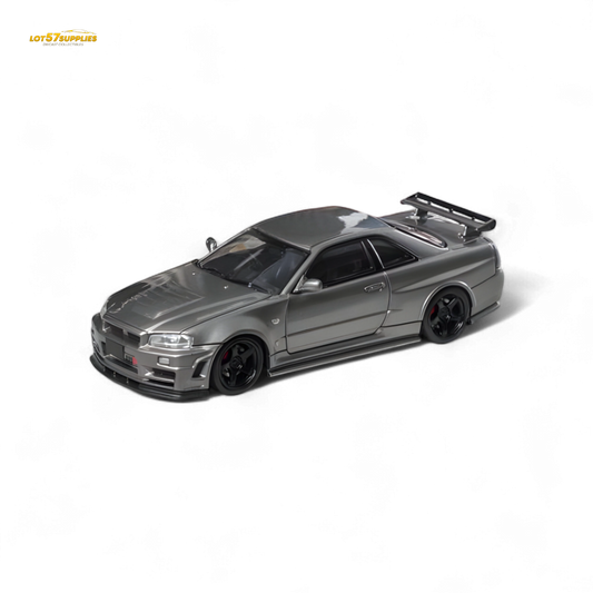 Fuji Skyline R34 GT-R Nismo Z-Tune Gun Grey 1:64 - Evergreen Kings