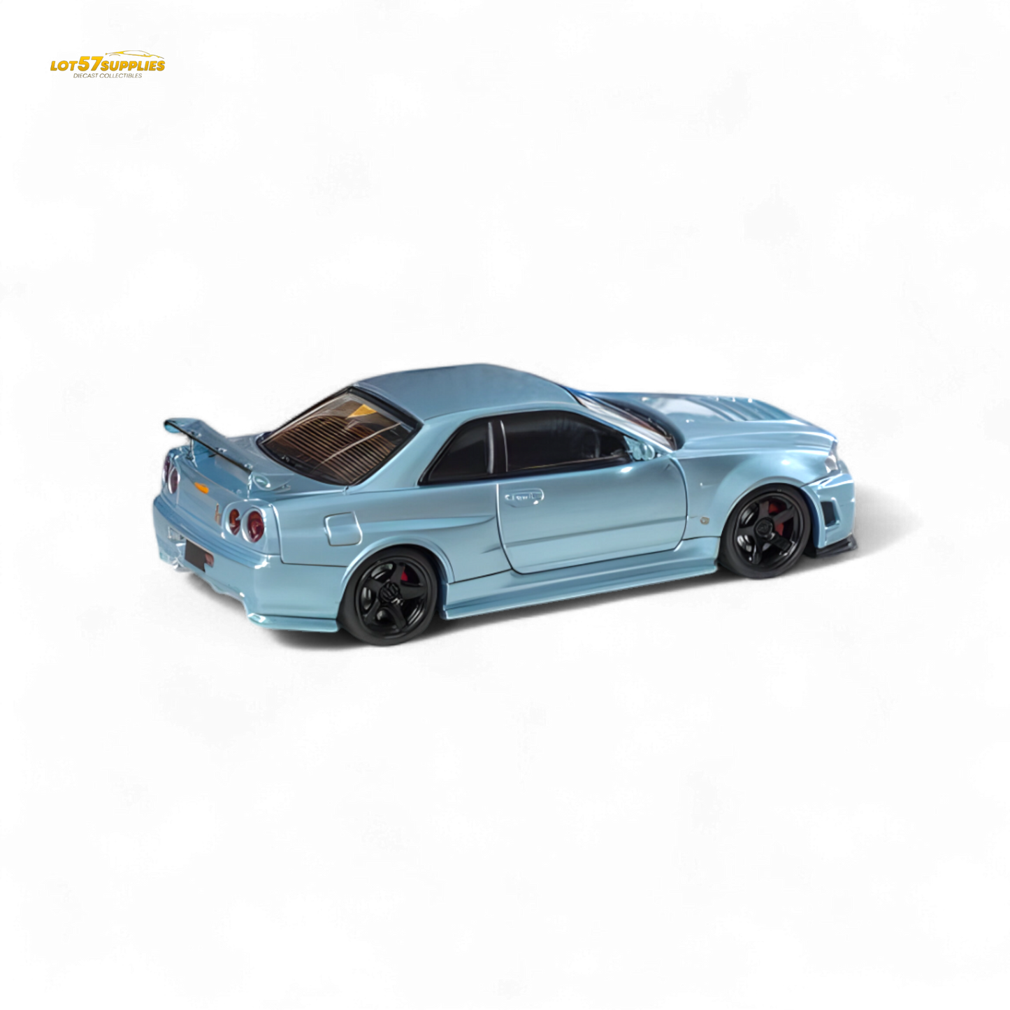 Fuji Skyline R34 GT-R Nismo Z-Tune Ice Blue 1:64 - Evergreen Kings