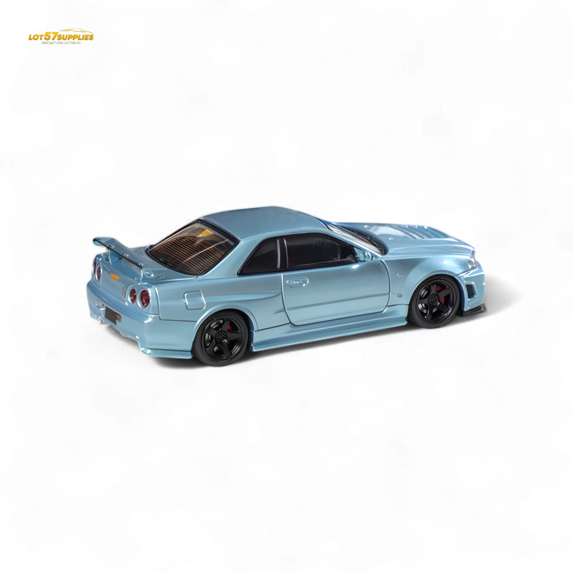 Fuji Skyline R34 GT-R Nismo Z-Tune Ice Blue 1:64 - Evergreen Kings