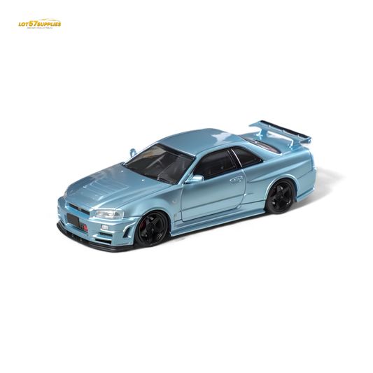 Fuji Skyline R34 GT-R Nismo Z-Tune Ice Blue 1:64 - Evergreen Kings