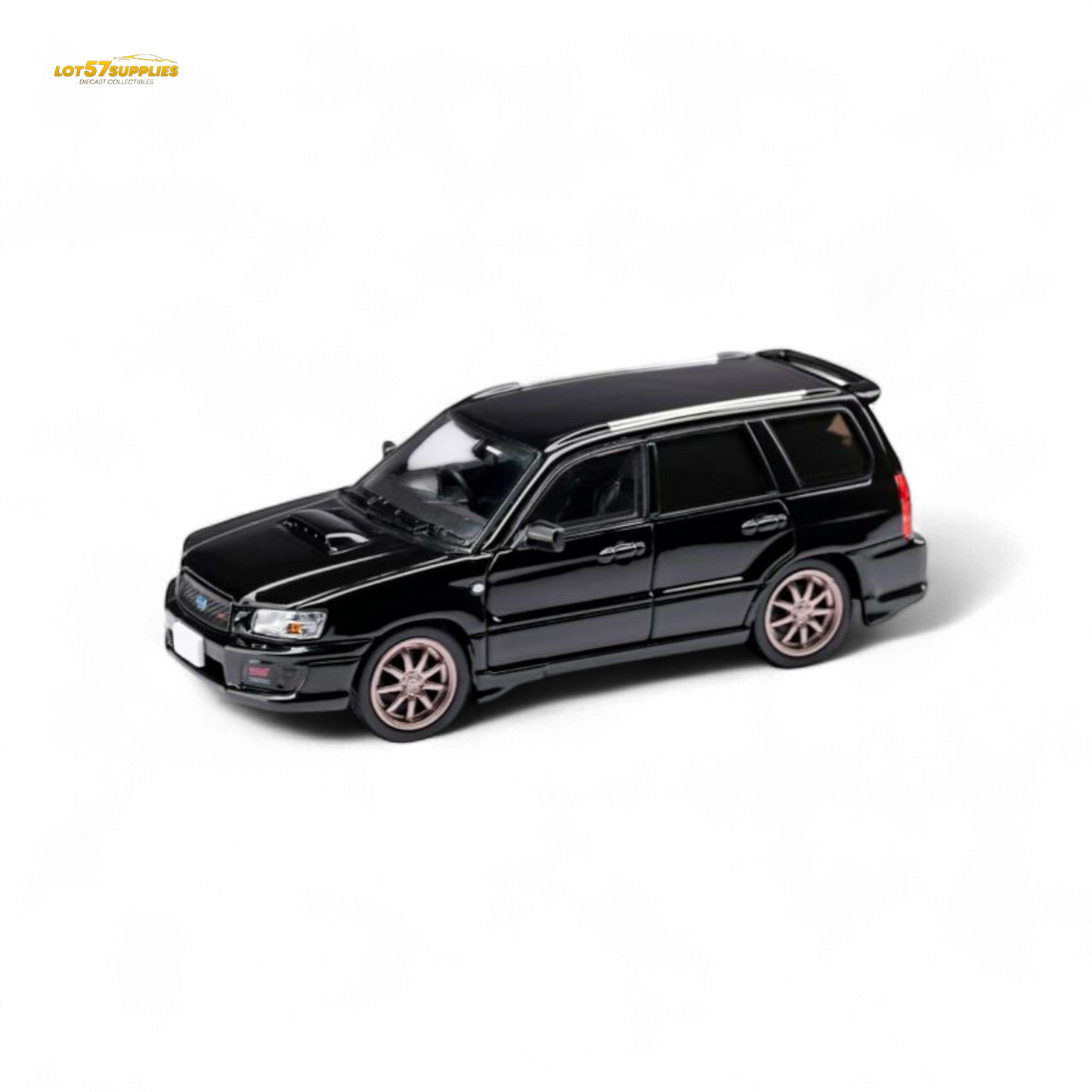 ModelModel Subaru Forester SG9 STI Black 1:64 - Evergreen Kings