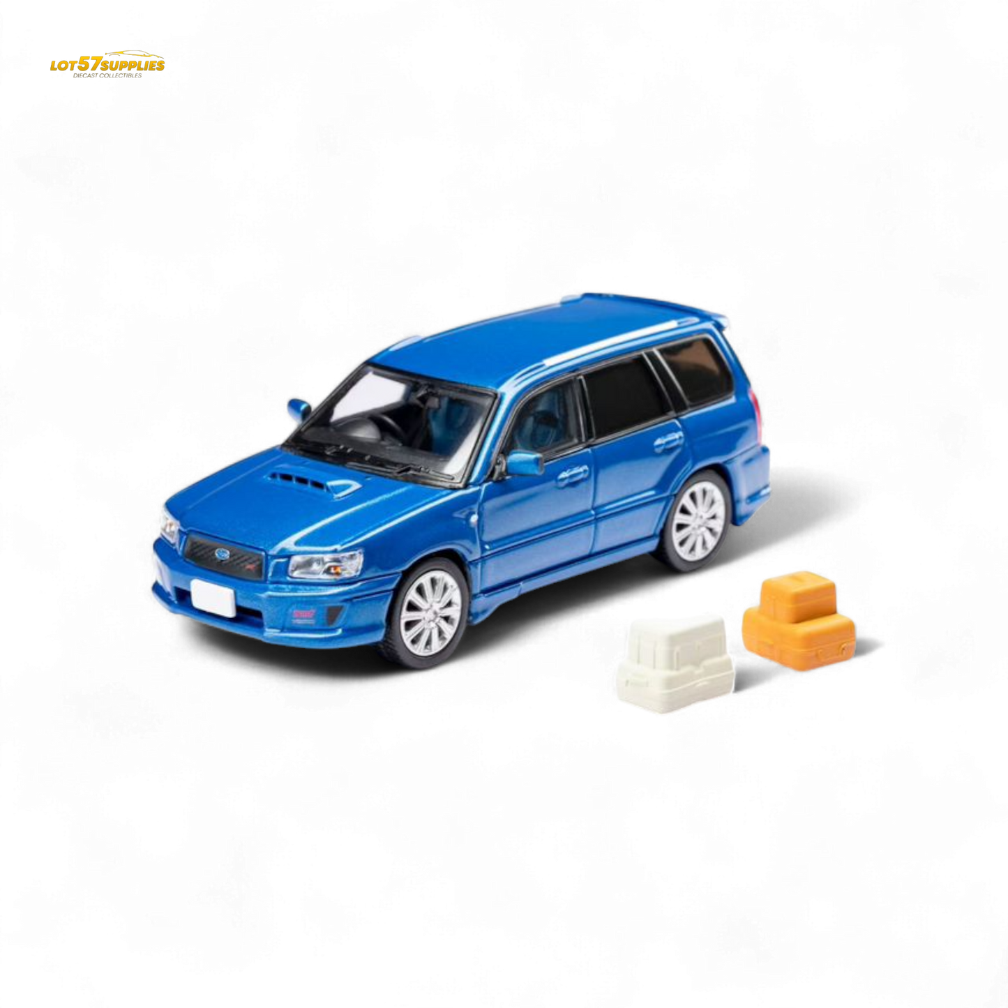 ModelModel Subaru Forester SG9 STI Rally Blue 1:64 - Evergreen Kings