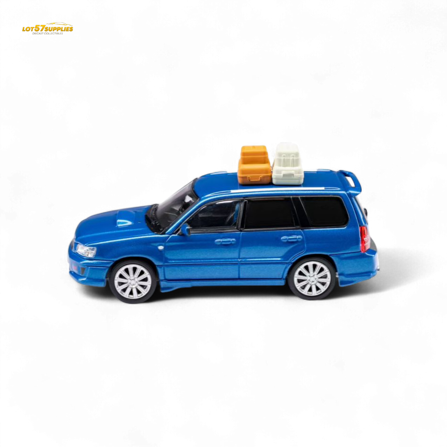 ModelModel Subaru Forester SG9 STI Rally Blue 1:64 - Evergreen Kings