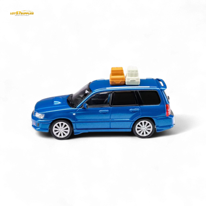 ModelModel Subaru Forester SG9 STI Rally Blue 1:64 - Evergreen Kings
