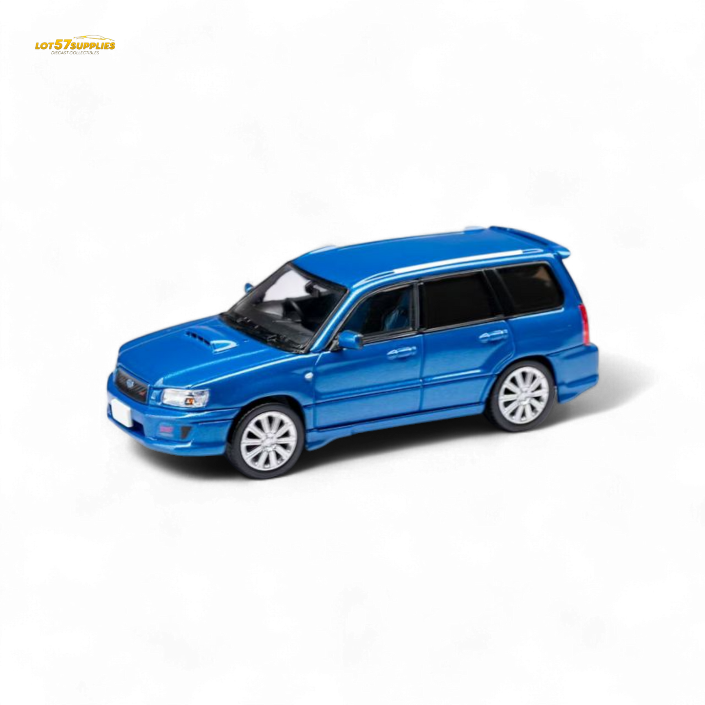 ModelModel Subaru Forester SG9 STI Rally Blue 1:64 - Evergreen Kings