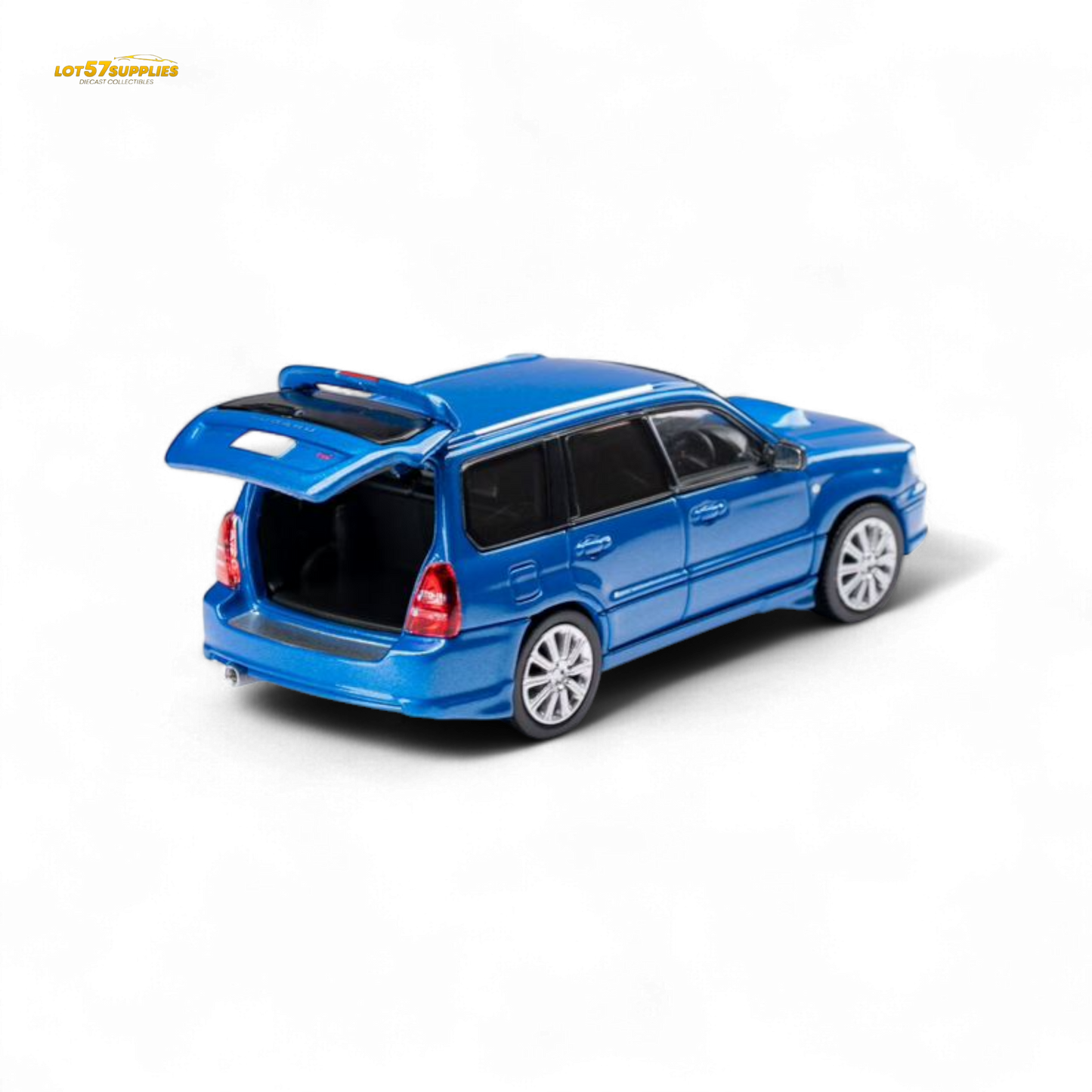 ModelModel Subaru Forester SG9 STI Rally Blue 1:64 - Evergreen Kings
