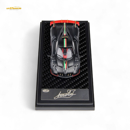 Pre-order LCD Pagani Imola diecast model in matte black and carbon finish, 1:64 scale, by Lot57Supplies Diecast Shop.