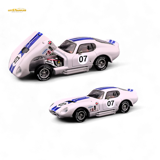 Fine Works64 Shelby Daytona White with Blue Stripes 1:64 - Evergreen Kings