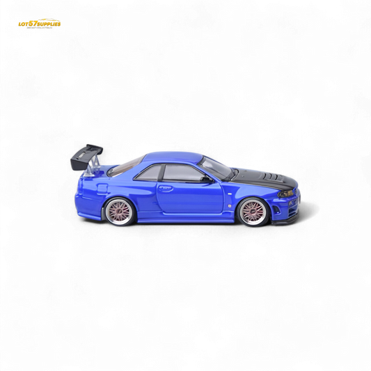 Focal Horizon Skyline GT-R R34 Bayside Blue 1:64 - Evergreen Kings