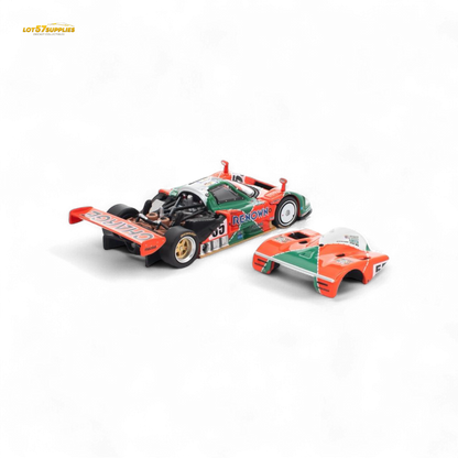 Pre-order Lot57Supplies Mazda PopRace 1:64 diecast model of the Mazda 787B, detailed miniature car with vibrant paint.