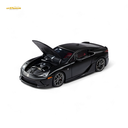 Matte black Lexus LFA diecast model, 1:64 scale, detailed replica from Lot57Supplies Diecast Shop.