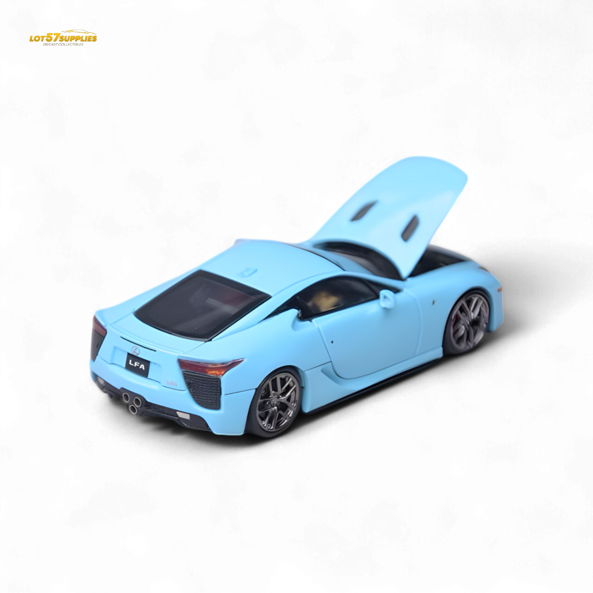 Lexus LFA Model One Tiff Blue diecast car, 1:64 scale, detailed miniature vehicle from Lot57Supplies Diecast Shop.