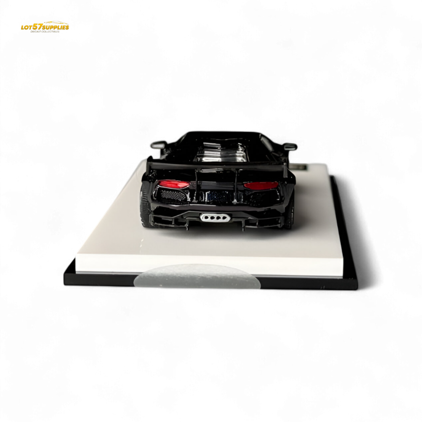 Purple King Model Lamborghini Aventador LP700-4 diecast car with carbon fiber details, 1:64 scale, detailed and realistic.