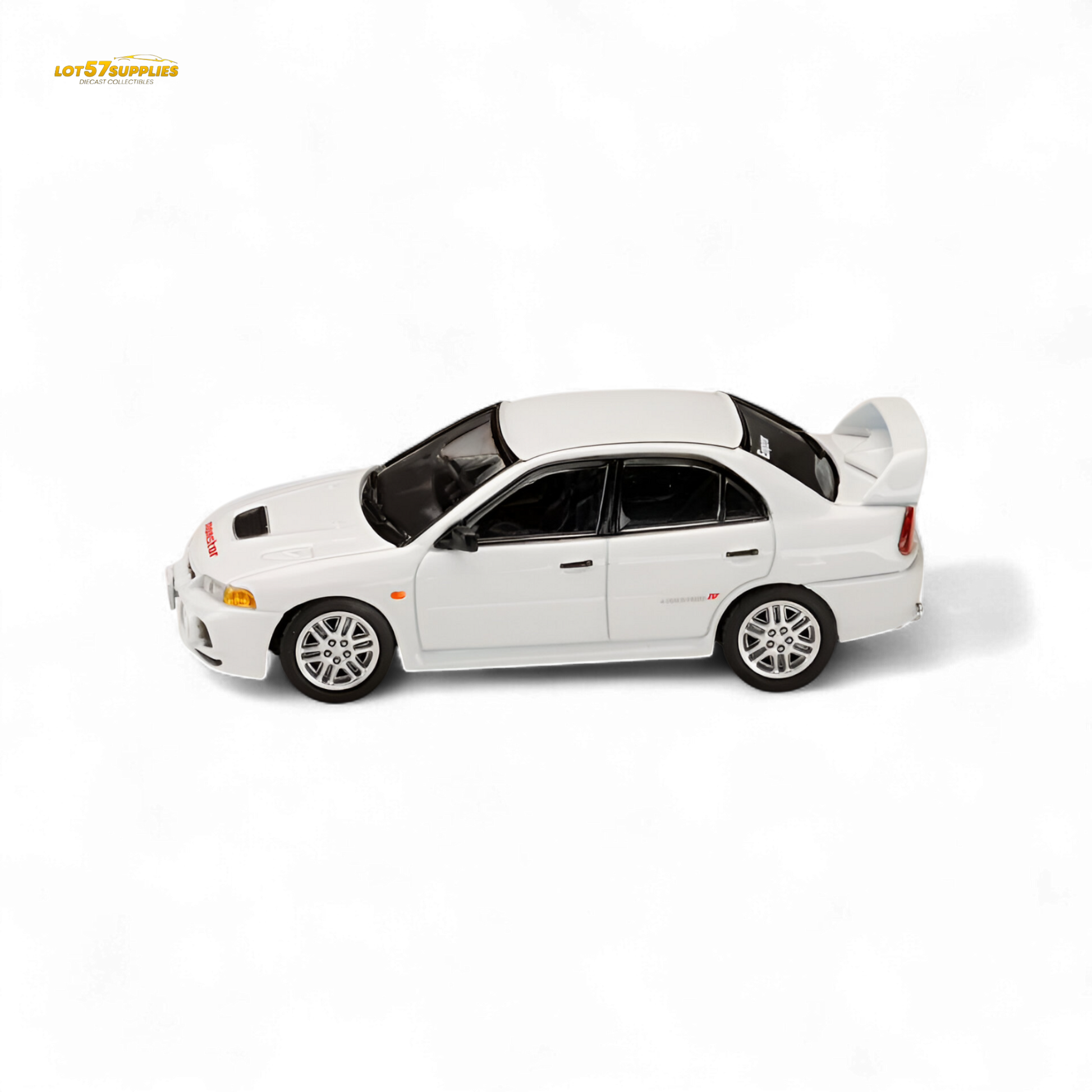 Hobby Japan Mitsubishi Lancer Evolution IV White 1:64 - Evergreen Kings