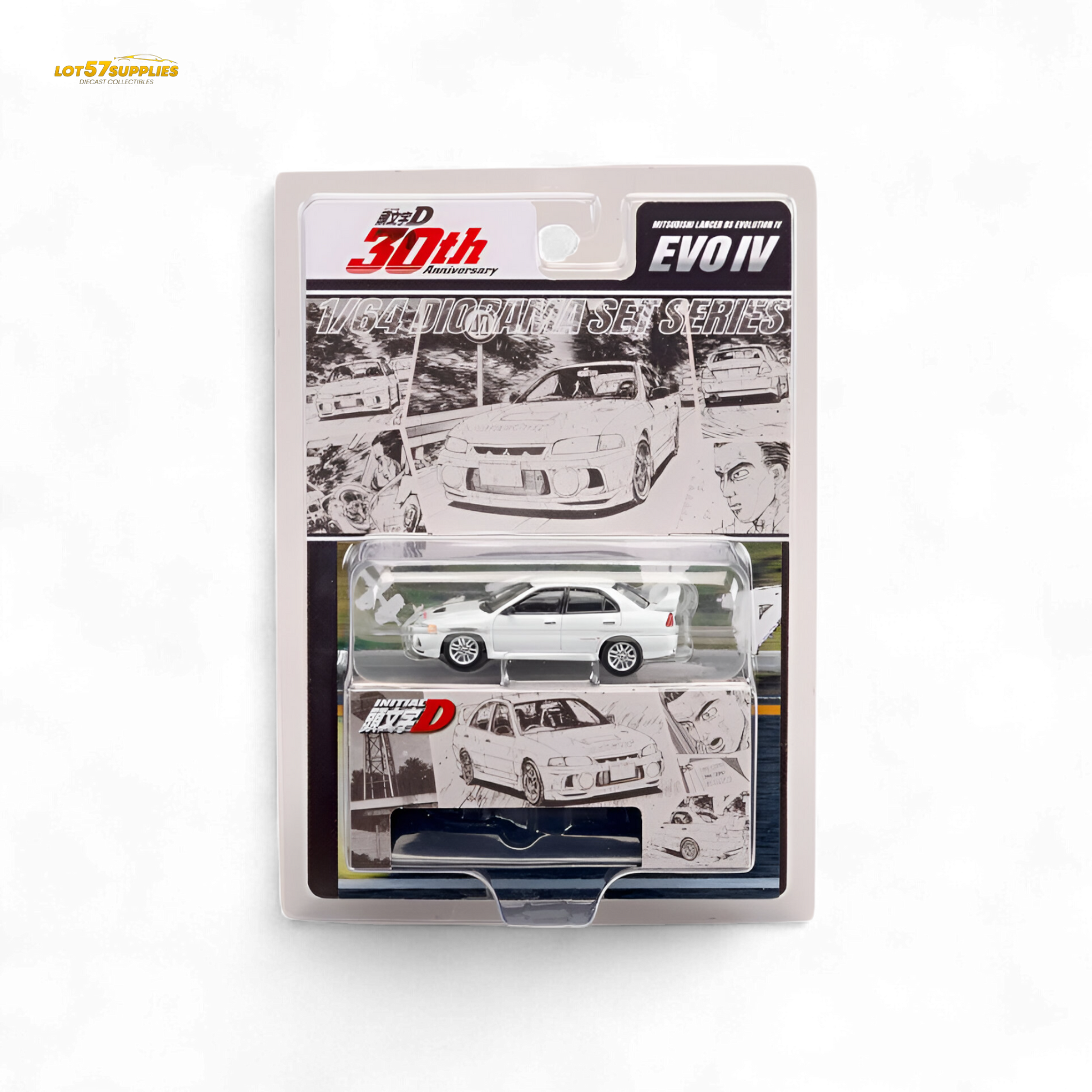 Hobby Japan Mitsubishi Lancer Evolution IV White 1:64 - Evergreen Kings