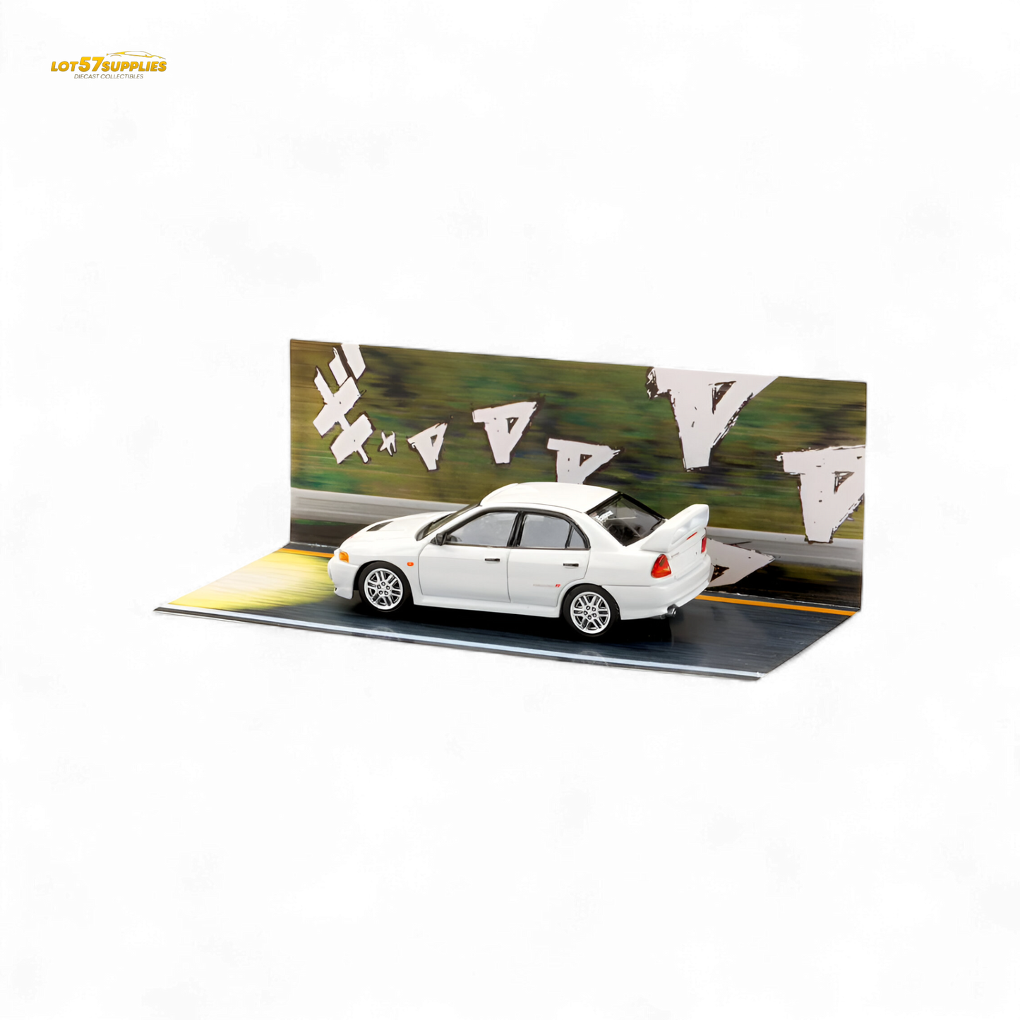 Hobby Japan Mitsubishi Lancer Evolution IV White 1:64 - Evergreen Kings