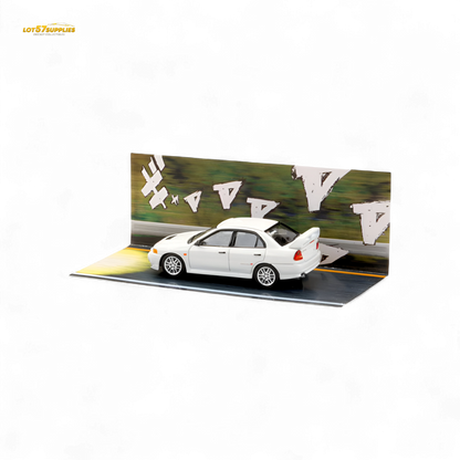 Hobby Japan Mitsubishi Lancer Evolution IV White 1:64 - Evergreen Kings