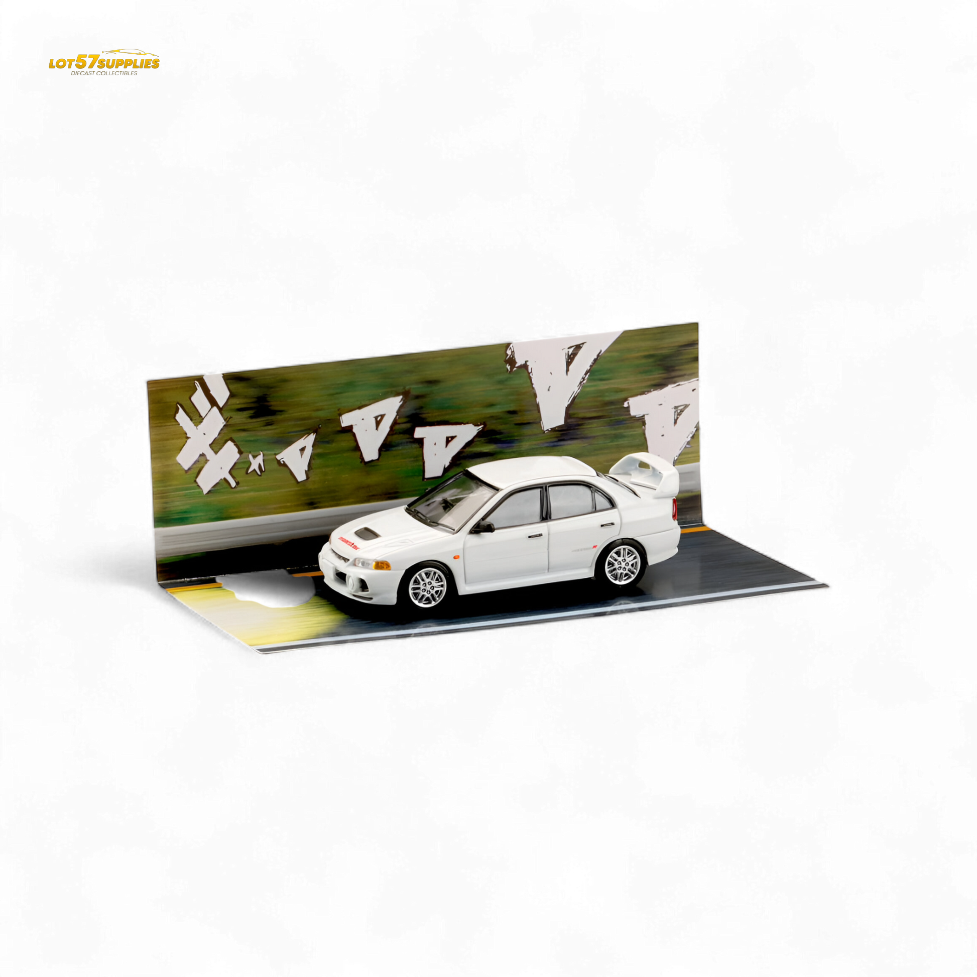 Hobby Japan Mitsubishi Lancer Evolution IV White 1:64 - Evergreen Kings