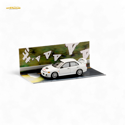 Hobby Japan Mitsubishi Lancer Evolution IV White 1:64 - Evergreen Kings