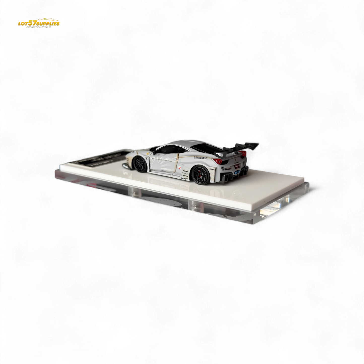 Flame LB458GT LB Wide-Body - Matte Grey 1:64 - Evergreen Kings
