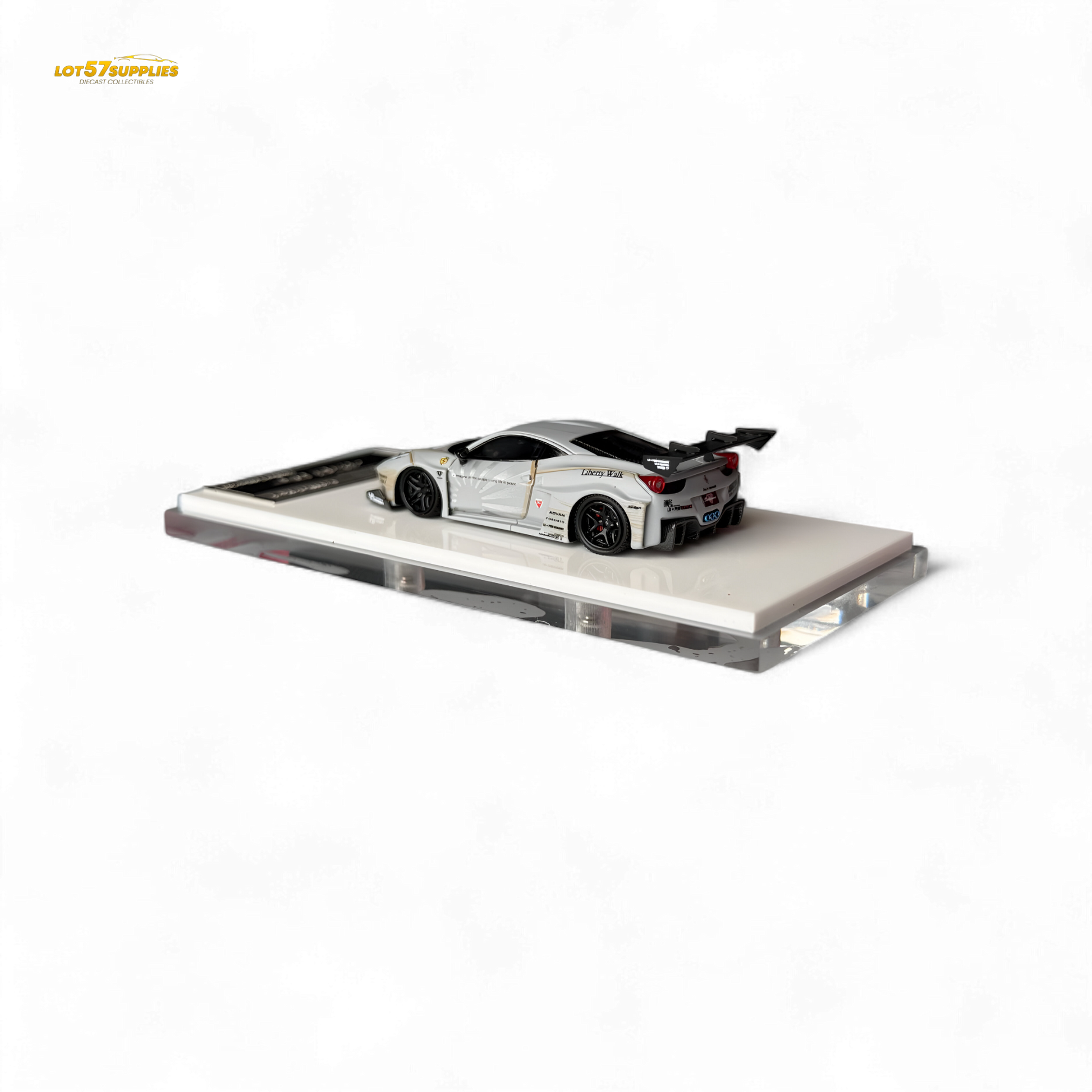 Flame LB458GT LB Wide-Body - Matte Grey 1:64 - Evergreen Kings
