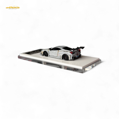Flame LB458GT LB Wide-Body - Matte Grey 1:64 - Evergreen Kings