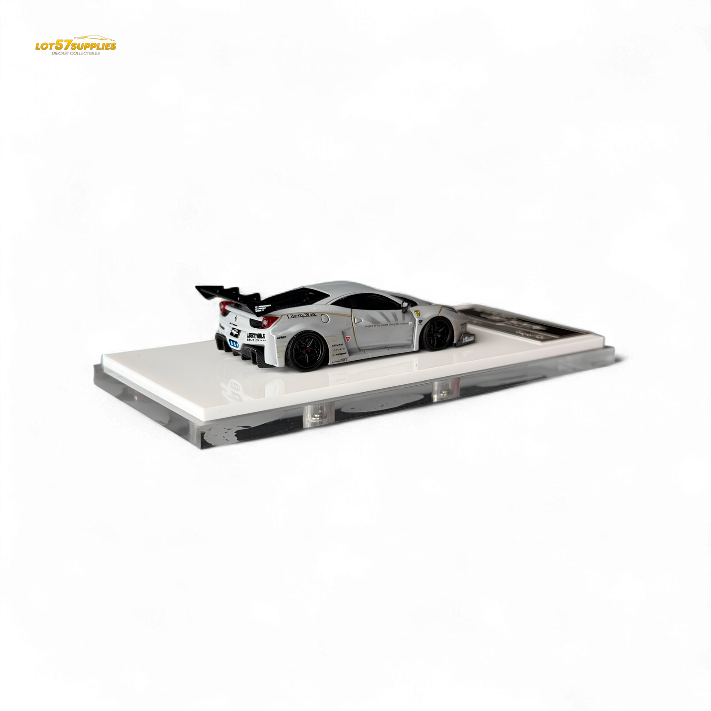 Flame LB458GT LB Wide-Body - Matte Grey 1:64 - Evergreen Kings